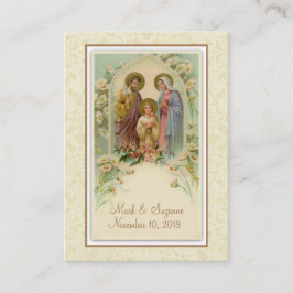 Katholieke huwelijksgunst Holy Family Heilige kaar Visitekaartje