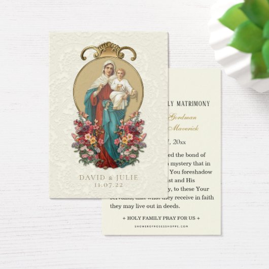 Katholieke Huwelijkskaart met afbeelding van de He Visitekaartje (Bureau)