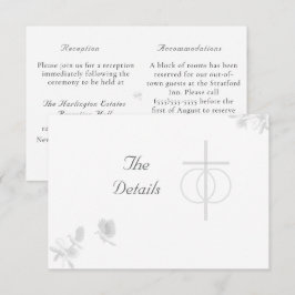 Katholieke huwelijksuitnodiging voor huwelijkse ee informatiekaartje