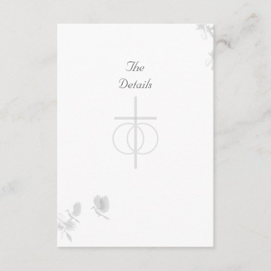 Katholieke huwelijksuitnodiging voor huwelijkse ee informatiekaartje (Voorkant)