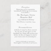 Katholieke huwelijksuitnodiging voor huwelijkse ee informatiekaartje (Achterkant)