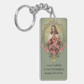 Katholieke ID Religieuze Heilige Hart van Jezus Sleutelhanger (Voorkant Links)