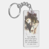 Katholieke ID Religieuze Jezus Geheilig Heart Keyc Sleutelhanger (Voorkant Links)