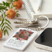 Katholieke ID Religieuze Maagd Maria Jesus Sleutel Sleutelhanger (Voorkant Rechts)