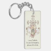 Katholieke ID Religieuze Maagd Mary Sleutelhanger (Voorkant Links)