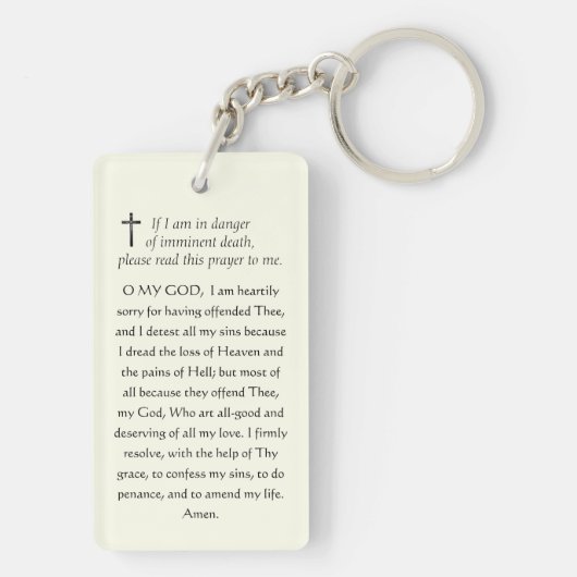 Katholieke ID Religieuze Maagd Mary Sleutelhanger (achterkant)