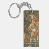 Katholieke ID Religieuze St. Christopher Sleutelha Sleutelhanger (Voorkant Links)