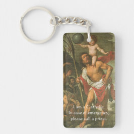 Katholieke ID Religieuze St. Christopher Sleutelha Sleutelhanger