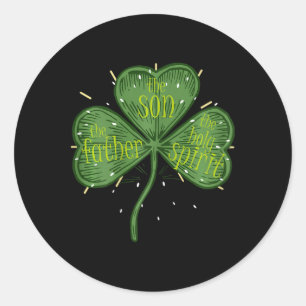 Katholieke Ierse Klaver Christelijke St. Pat Ronde Sticker