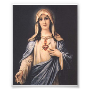 Katholieke Immacularis Sorrowful Heart van Mary Foto Afdruk
