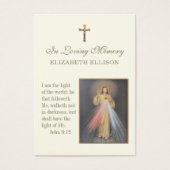 Katholieke Jesus Divine Mercy Funeral Prayer Kaart (Voorkant)