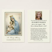 Katholieke Jesus Divine Mercy Funeral Prayer Kaart (Voorkant /achterkant)