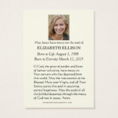 Katholieke Jesus Divine Mercy Funeral Prayer Kaart (Achterkant)