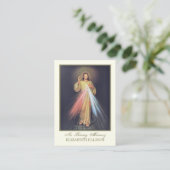 Katholieke Jesus Divine Mercy Funeral Prayer Kaart Plaatskaartje (Staand voorkant)