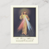 Katholieke Jesus Divine Mercy Funeral Prayer Kaart Plaatskaartje (Voorkant)
