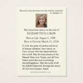 Katholieke Jezus Bloemen Begrafenis Kaart (Achterkant)