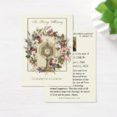 Katholieke Jezus Bloemen Begrafenis Kaart (Bureau)