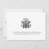 Katholieke Jezus Eerste Communie Bloemen Uitnodigi Kaart (Achterkant)