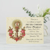 Katholieke Jezus Eerste Communie  Uitnodigingen (Staand voorkant)