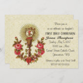 Katholieke Jezus Eerste Communie  Uitnodigingen (Voorkant / Achterkant)