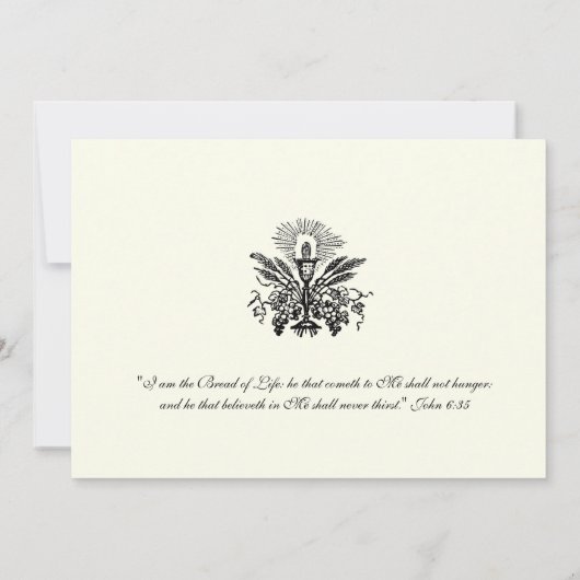 Katholieke Jezus Eerste Uitnodigingen van de Commu (Achterkant)