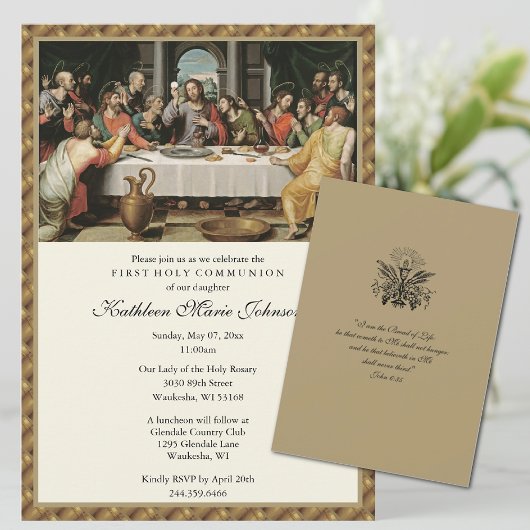 Katholieke Jezus Eerste Uitnodigingen van de Commu