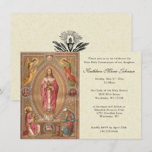 Katholieke Jezus Eerste Uitnodigingen van de Commu