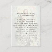 Katholieke Jezus Eucharist Angels Prayer Pasen Visitekaartje (Achterkant)