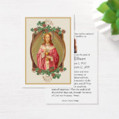 Katholieke Jezus  Floral Funeral Prayer Kaart (Bureau)