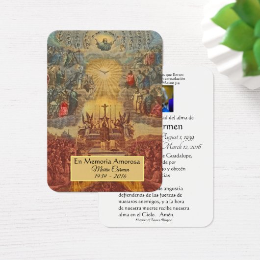 Katholieke Jezus Funeral Memorial Heilige Kaart (Bureau)