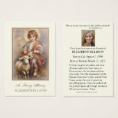 Katholieke Jezus Goede Herder Begrafenis Kaart (Voorkant /achterkant)