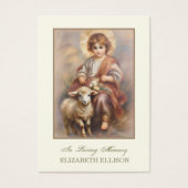 Katholieke Jezus Goede Herder Begrafenis Kaart (Voorkant)