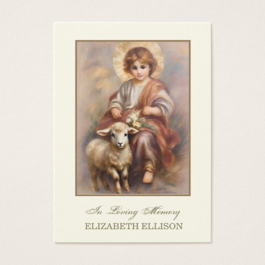 Katholieke Jezus Goede Herder Begrafenis Kaart (Voorkant)