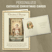 Katholieke Jezus Kerstmis Schrift Maagd Maria Feestdagen Kaart