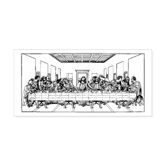 Katholieke Jezus Laatste Avondmaal Religieuze Apos Rubberstempel (Afrduk)