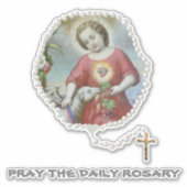 Katholieke Jezus Lamb Heilige Rosary Religieuze Sticker (Voorkant)