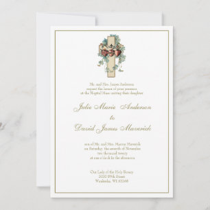 Katholieke Jezus Maria Jozef Bloemenbruiloft Kaart