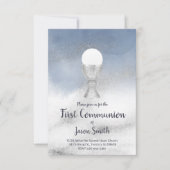 katholieke jongen eerste communiqué waterverf marm kaart (Voorkant)