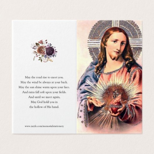 Katholieke Kaarten | Heilig Hart Jezus 2 (Buitenkant ongevouwen)