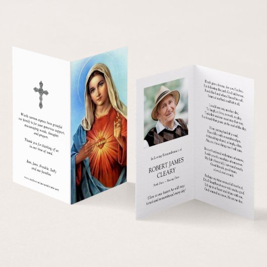 Katholieke Kaarten | Heilig Hart Maria (Binnen en buitenkant)