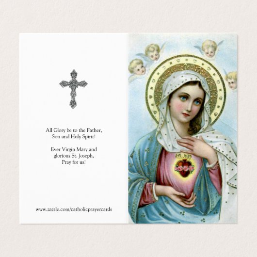 Katholieke Kaarten | Heilig Hart Maria 3 (Buitenkant ongevouwen)