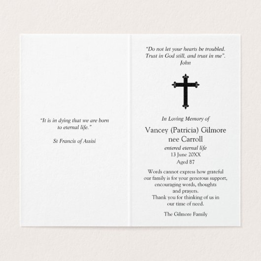 Katholieke Kaarten | Heilige Maagd (Binnenkant ongevouwen)