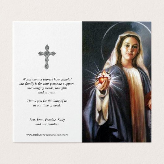 Katholieke Kaarten | Het Heilige Hart vasthouden (Buitenkant ongevouwen)