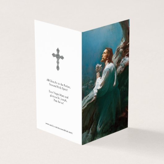 Katholieke Kaarten | Jezus Christus bidt 2 (Buitenkant)