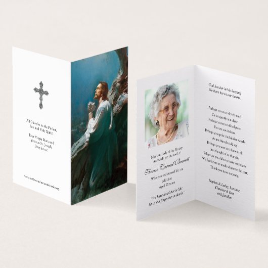 Katholieke Kaarten | Jezus Christus bidt 2 (Binnen en buitenkant)