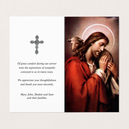 Katholieke Kaarten | Jezus Goede Herder 4 (Buitenkant ongevouwen)