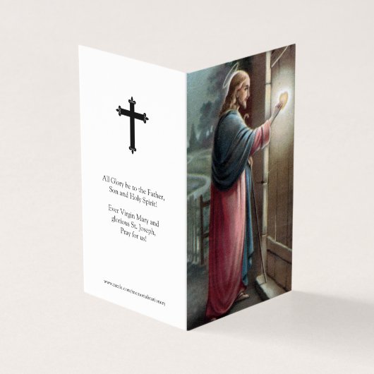 Katholieke Kaarten | Jezus klopte (Buitenkant)