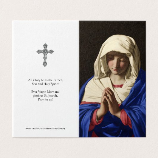 Katholieke Kaarten | Maagd in gebed (Buitenkant ongevouwen)