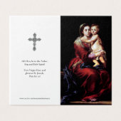 Katholieke Kaarten | Madonna van de Rozenkrans (Buitenkant ongevouwen)