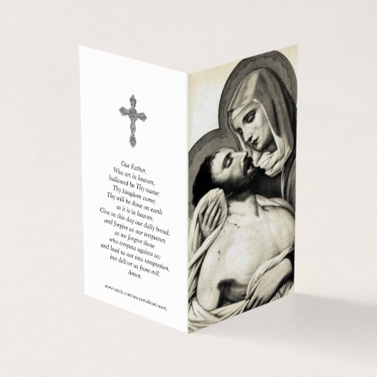 Katholieke Kaarten | Mary Cradles Jesus (Buitenkant)